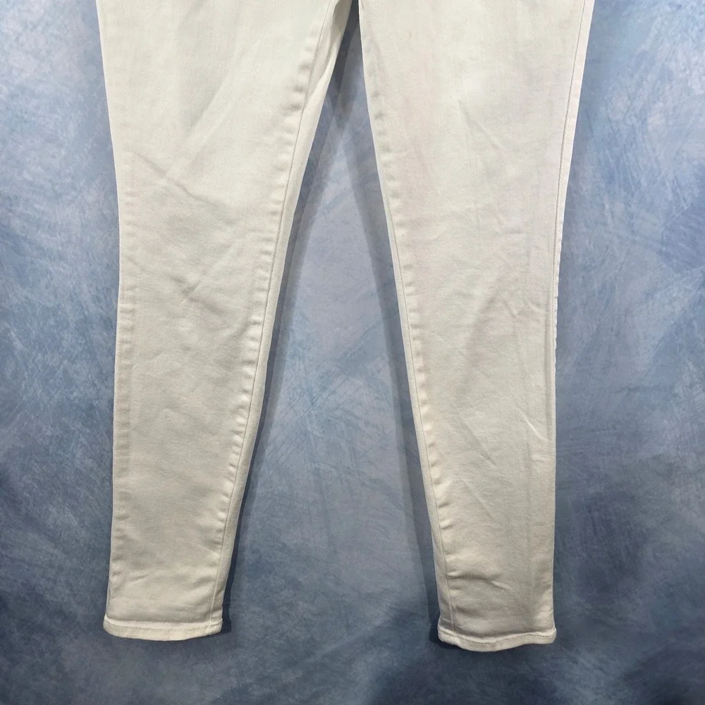 Rock & Republic Womens White‎ Skinny Jeans Size 10 Mid Rise Stretch Denim Pants